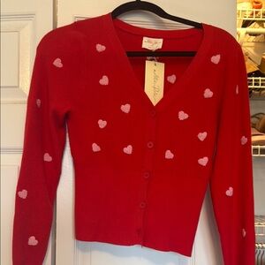 Red Heart Pattern Sweater